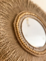 Jute mirror fringe wall decor - Image 3