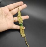 Spiral Coil Bracelet with Jade Stone