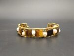 Geometric Square Bracelet with Tiger Eye stones