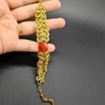 Spiral Coil Bracelet with Jade Stone