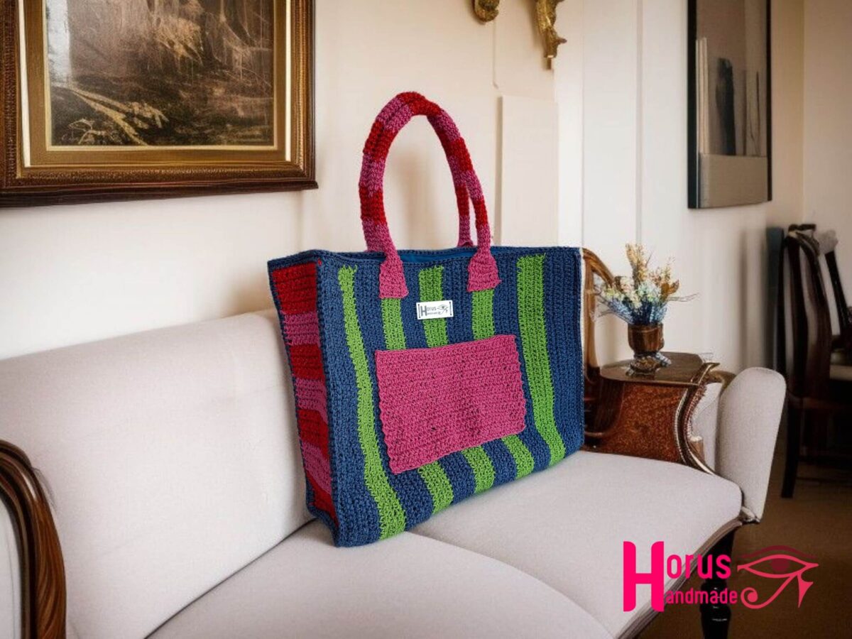 شنطة رافيا مستوردة هاندميد - Image 2