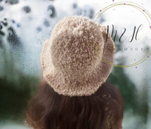 طاقية كروشيه Bucket Hat بخيوط الفرو المستوردة