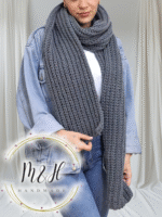 سكارف كروشيه شتوي بغرزة بارزة - Image 2