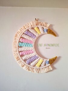 Macrame colorful moon
