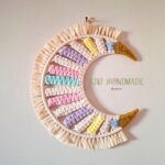 Macrame colorful moon
