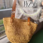 👜 شنطة كروشيه صيفية – Handmade Raffia Bag