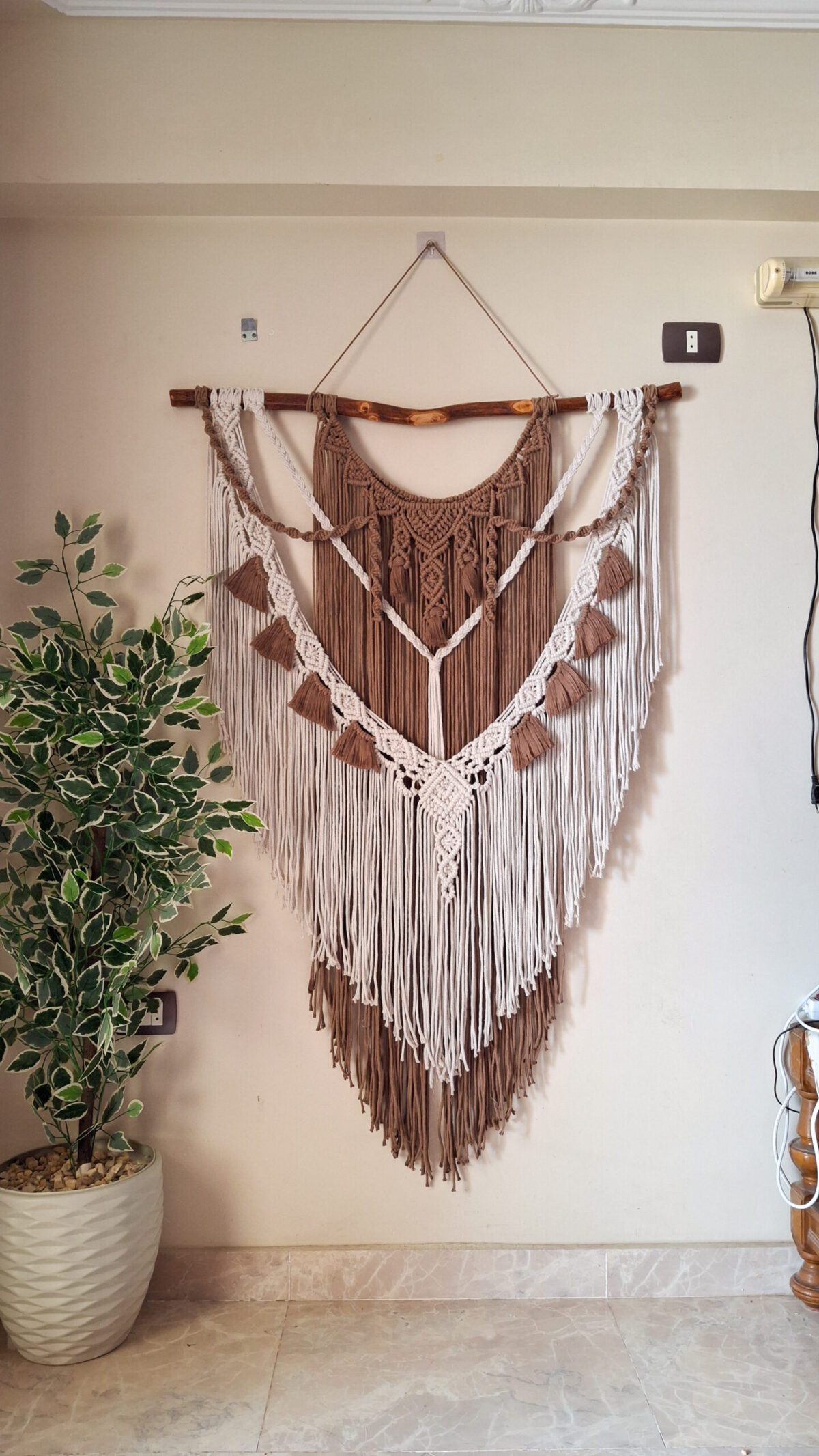 Large macrame wall hanging - Image 1