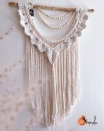 Macrame wall hanging with beads