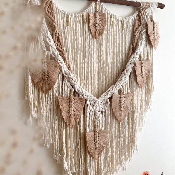 leaves macrame wallhanging