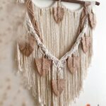 جدارية مكرمية "ليفز" (Leaves) يدوية - تصميم بوهيمي فاخر يجمع بين القطن وسحر الطبيعة