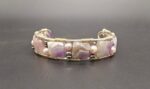 Geometric Square Bracelet with Amethyst stones