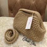 Handmade macrame clutch bag