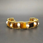 Geometric Square Bracelet with Tiger Eye stones