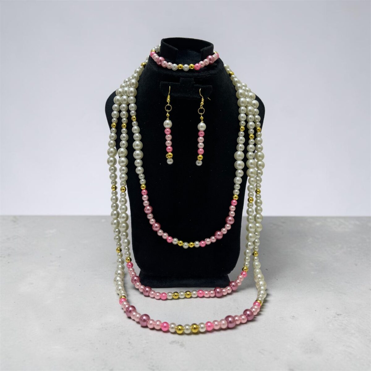 طقم عقد لؤلؤ صناعي - Image 2