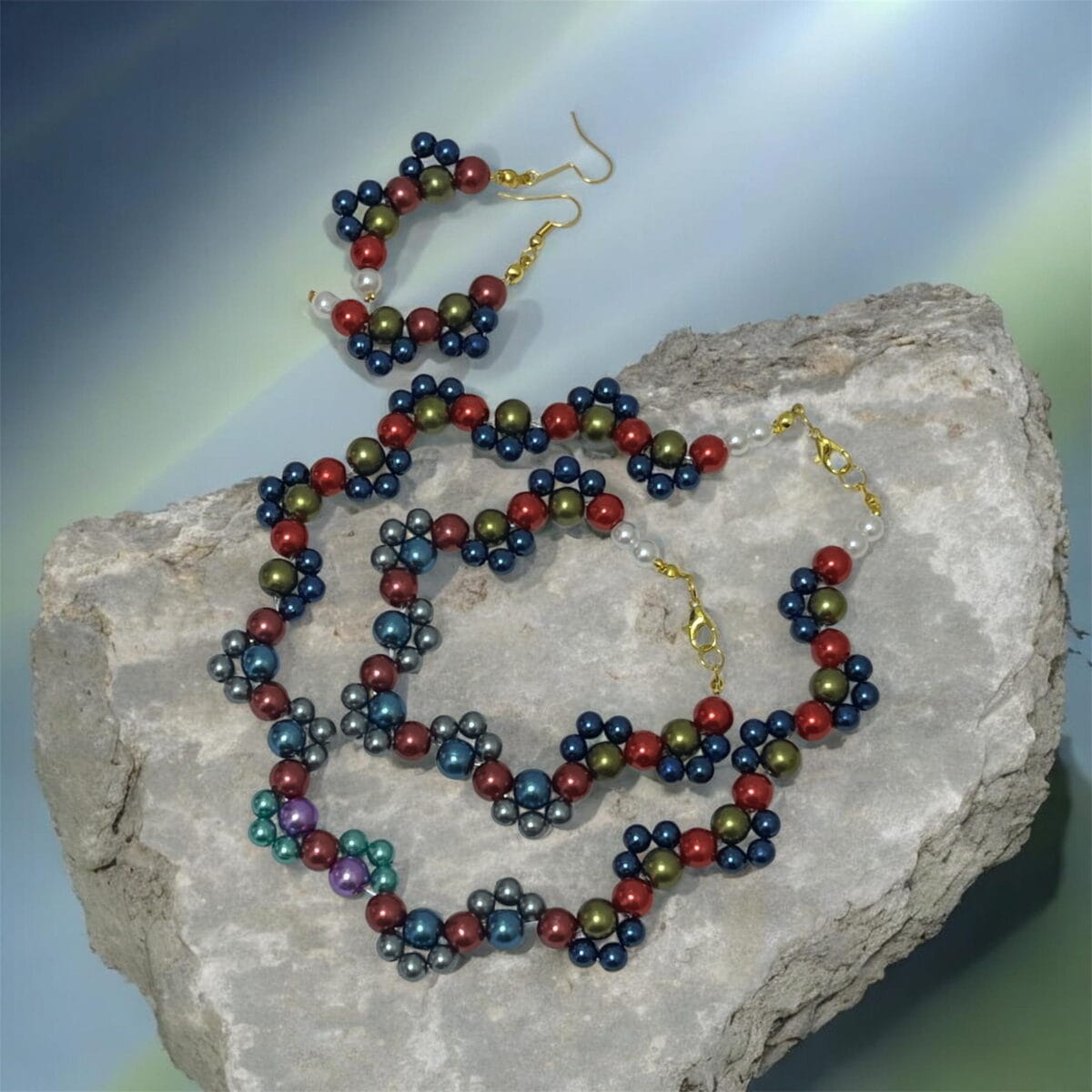 طقم عقد لؤلؤ صناعي - Image 3